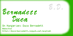 bernadett duca business card